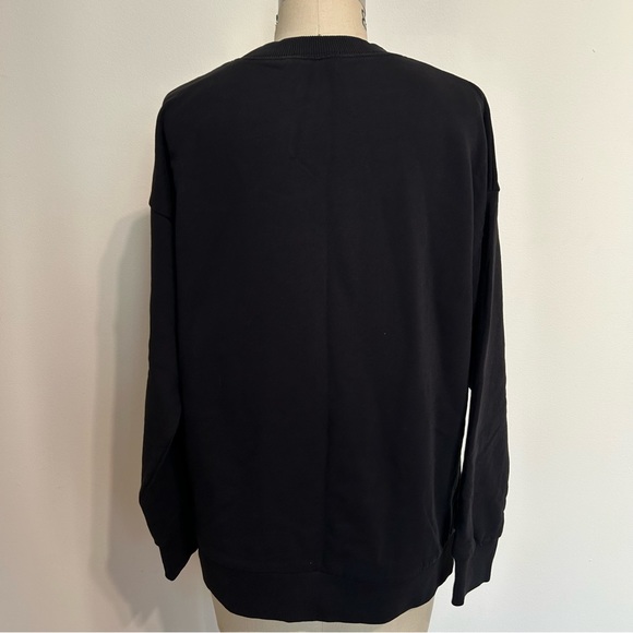 Zara Black Embroidered Fashion Ladies Sweatshirt, Small - Picture 3 of 10